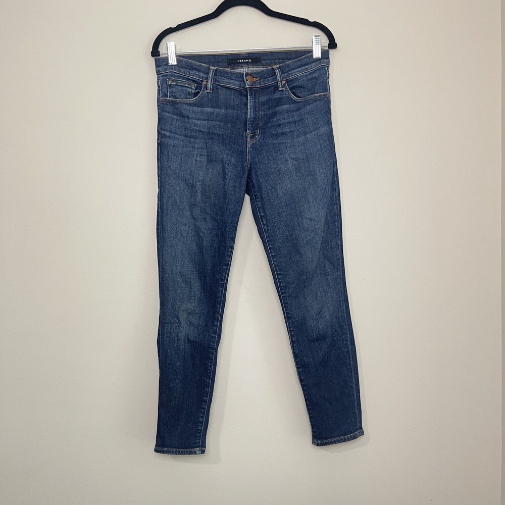 J Brand Systematic Skinny Jeans Mid Rise Capri Dark Wash Stretch Y2K Denim